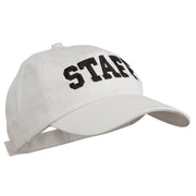 Staff Letter Embroidered Low Profile Washed Cap