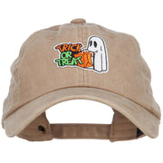 Halloween Trick or Treat Patched Unstructured Cap