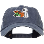 Halloween Trick or Treat Patched Unstructured Cap