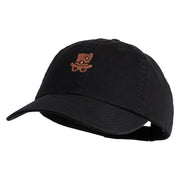 Steampunk Top Hat Embroidered Low Profile Dyed Cotton Twill Cap - Black OSFM