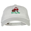 Ho Ho Ho Santa Embroidered Unstructured Washed Cap