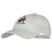 Ho Ho Ho Santa Embroidered Unstructured Washed Cap