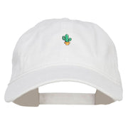 Mini Cactus Embroidered Washed Cap