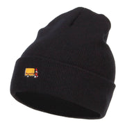 Mini Truck Embroidered Long Beanie