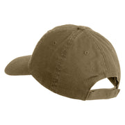 Steampunk Top Hat Embroidered Low Profile Dyed Cotton Twill Cap - Khaki OSFM