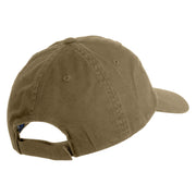 Steampunk Top Hat Embroidered Low Profile Dyed Cotton Twill Cap - Khaki OSFM
