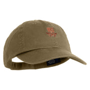 Steampunk Top Hat Embroidered Low Profile Dyed Cotton Twill Cap - Khaki OSFM