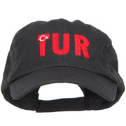 Turkey TUR Flag Embroidered Low Profile Cap