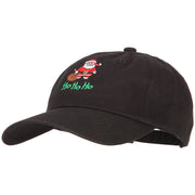 Ho Ho Ho Santa Embroidered Unstructured Washed Cap