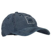 Utah with Map Outline Embroidered Washed Cotton Twill Cap