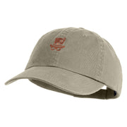Steampunk Top Hat Embroidered Low Profile Dyed Cotton Twill Cap - Putty OSFM