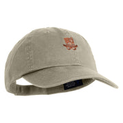 Steampunk Top Hat Embroidered Low Profile Dyed Cotton Twill Cap - Putty OSFM