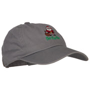 Ho Ho Ho Santa Embroidered Unstructured Washed Cap