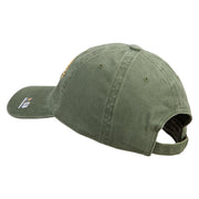 U.S. Army 1st Cavalry Division Embroidered Washed Solid Pigment Dyed Cotton Twill Brass Buckle Cap - Olive OSFM