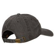 Utah with Map Outline Embroidered Washed Cotton Twill Cap