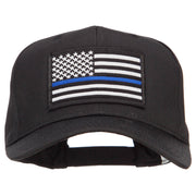 Thin Blue Line USA Flag Patched Twill Cap