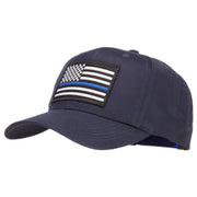 Thin Blue Line USA Flag Patched Twill Cap