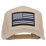 Thin Blue Line USA Flag Patched Twill Cap