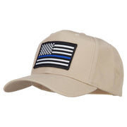 Thin Blue Line USA Flag Patched Twill Cap