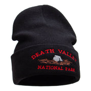 Death Valley Embroidered Long Knitted Beanie