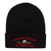 Death Valley Embroidered Long Knitted Beanie