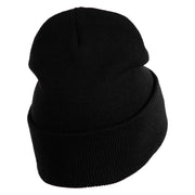Magic Potion Bottle Embroidered 12" Acrylic Long Beanie - Black OSFM