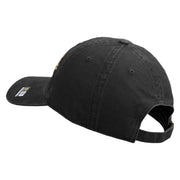 U.S. Army 1st Infantry Division Embroidered Washed Solid Pigment Dyed Cotton Twill Brass Buckle Cap - Black OSFM