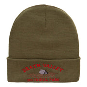 Death Valley Embroidered Long Knitted Beanie