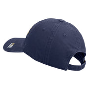 U.S. Army 1st Infantry Division Embroidered Washed Solid Pigment Dyed Cotton Twill Brass Buckle Cap - Navy OSFM
