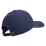 U.S. Army 1st Infantry Division Embroidered Washed Solid Pigment Dyed Cotton Twill Brass Buckle Cap - Navy OSFM