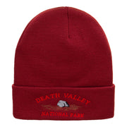 Death Valley Embroidered Long Knitted Beanie