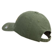 U.S. Army 1st Infantry Division Embroidered Washed Solid Pigment Dyed Cotton Twill Brass Buckle Cap - Olive OSFM