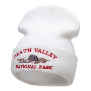 Death Valley Embroidered Long Knitted Beanie