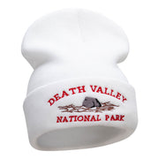 Death Valley Embroidered Long Knitted Beanie