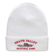 Death Valley Embroidered Long Knitted Beanie