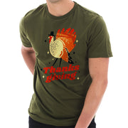 Turkey Thanksgiving Graphic Design Unisex Ring Spun Combed Cotton Short Sleeve Deluxe Jersey T-Shirt