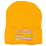 Thin Yellow Line USA Flag Embroidered Long Beanie