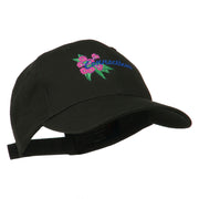 USA State Connecticut Flower Embroidered Low Profile Cotton Cap