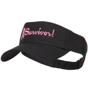 Ribbon Survivor Embroidered Cotton Twill Visor