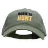 Born To Hunt Embroidered Garment Washed Cotton Twill Cap - Olive-Green OSFM