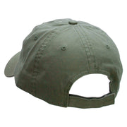 Born To Hunt Embroidered Garment Washed Cotton Twill Cap - Olive-Green OSFM