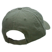 Born To Hunt Embroidered Garment Washed Cotton Twill Cap - Olive-Green OSFM