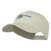 USA State Connecticut Flower Embroidered Low Profile Cotton Cap