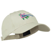 USA State Connecticut Flower Embroidered Low Profile Cotton Cap