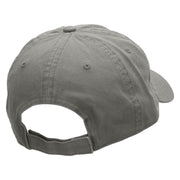 Born To Hunt Embroidered Garment Washed Cotton Twill Cap - Grey OSFM