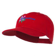 USA State Connecticut Flower Embroidered Low Profile Cotton Cap