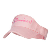 Ribbon Survivor Embroidered Cotton Twill Visor