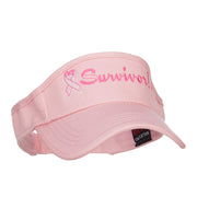 Ribbon Survivor Embroidered Cotton Twill Visor