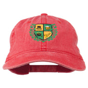 St Patrick's Day Crest Embroidered Washed Cap