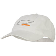 Tennessee with Map Outline Embroidered Washed Cotton Twill Cap